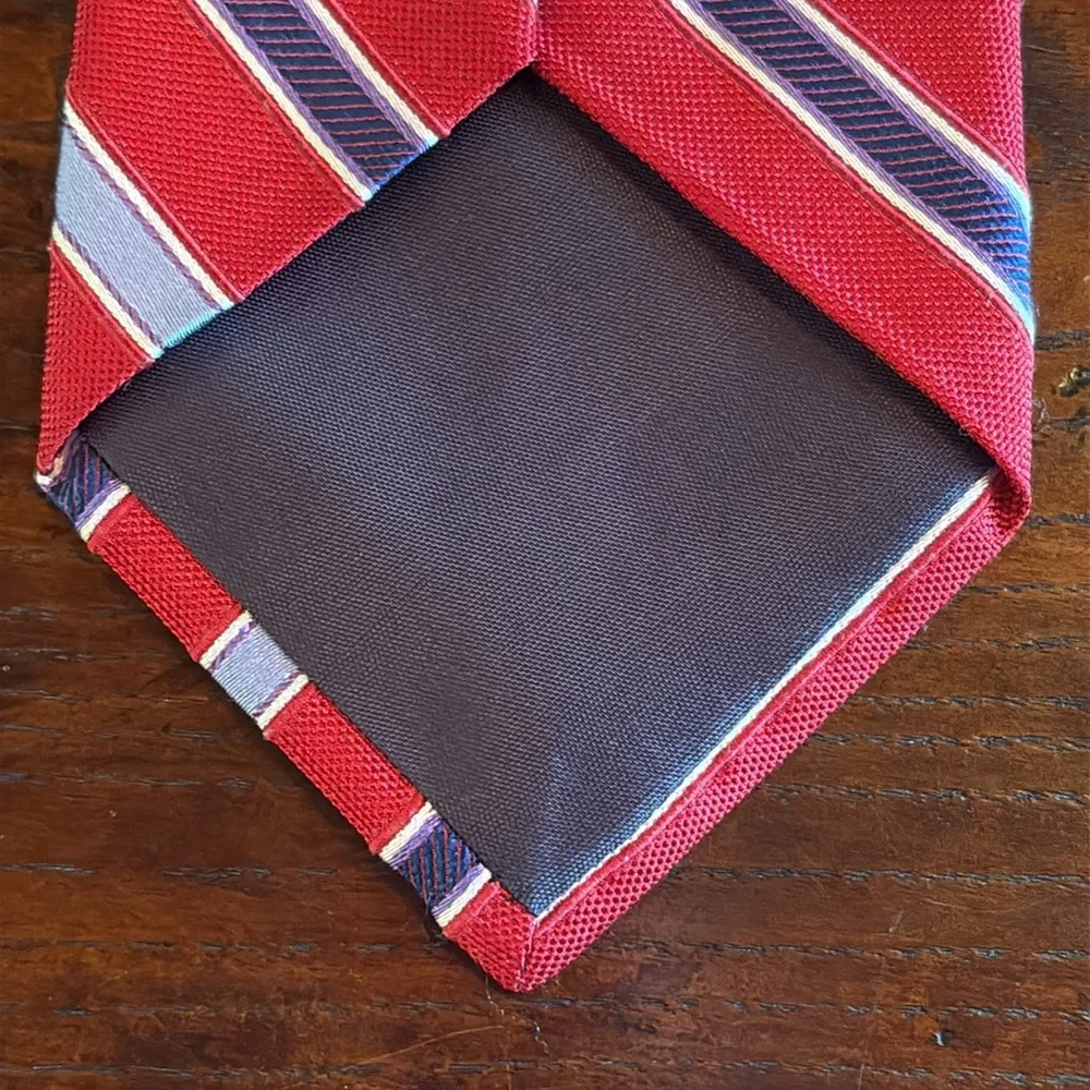 Tom James Silk Neck Tie Diagonal Striped‎